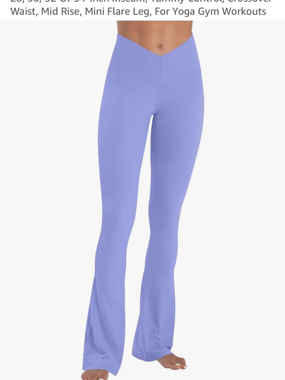 Sundek Lavender Mid-Rise Flare Yoga Pants